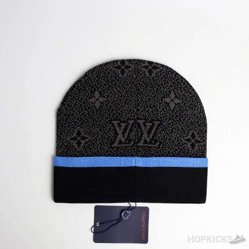 LV Monogram Blue Grey Beanie